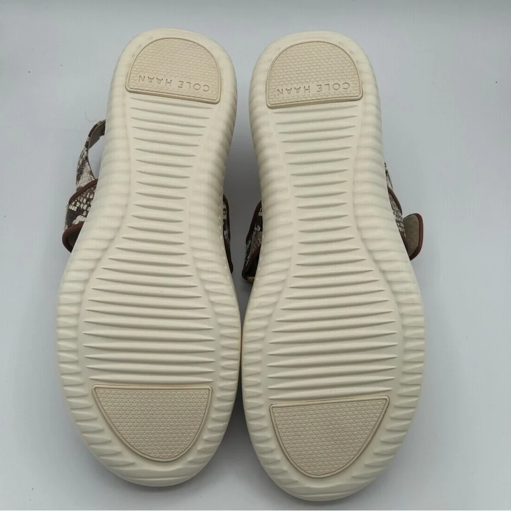 New Cole Haan Women's Zerogrand Merrit Sandal snake print size 10.5 B